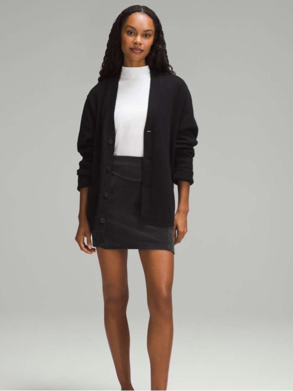 lululemon athletica Velvet Cord Mini Skirt - Black